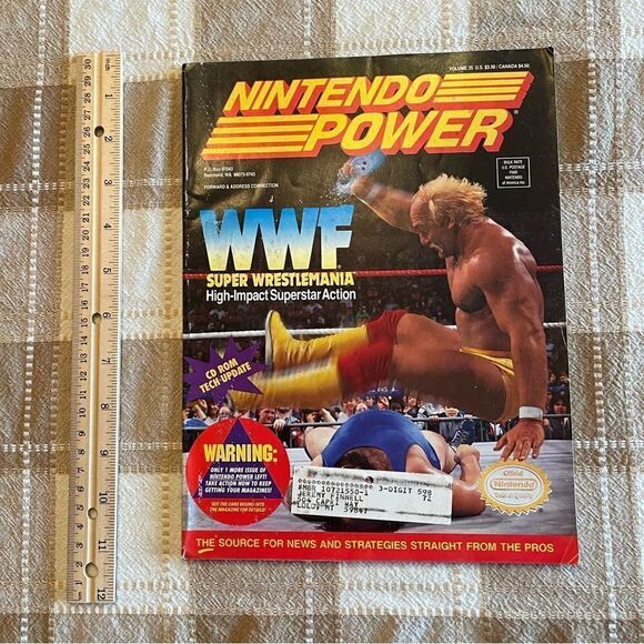 NINTENDO POWER WWF Super Wrestlemania Volume 35 - Picture 1 of 8